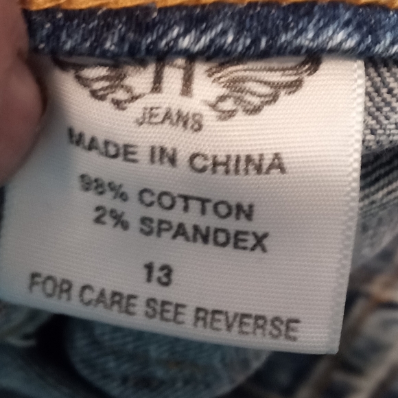 Lot of 2 Women's Skirts Knee Length Hint Jeans Sz 13 and H&M Sz Large fits XXL - Picture 6 of 7